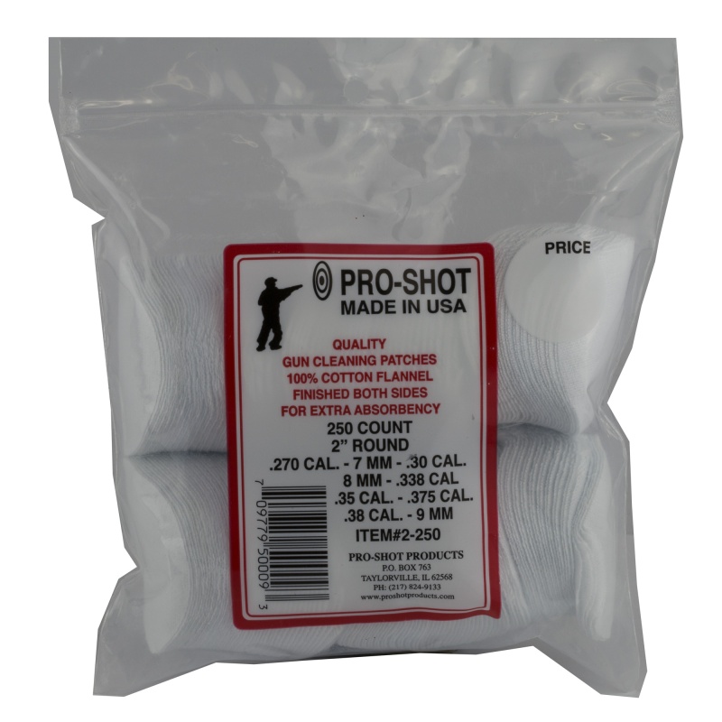 Pro-Shot Products, Patches, Patch, .270-.38Cal, 250/Pack, Bag