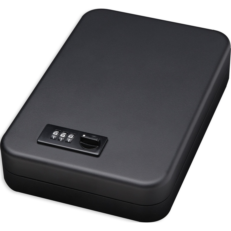 Bulldog Cases, Personal Safe W/Steel Combination Lock & Security Cable, 9.5" X 6.5" X 2", Black Finish