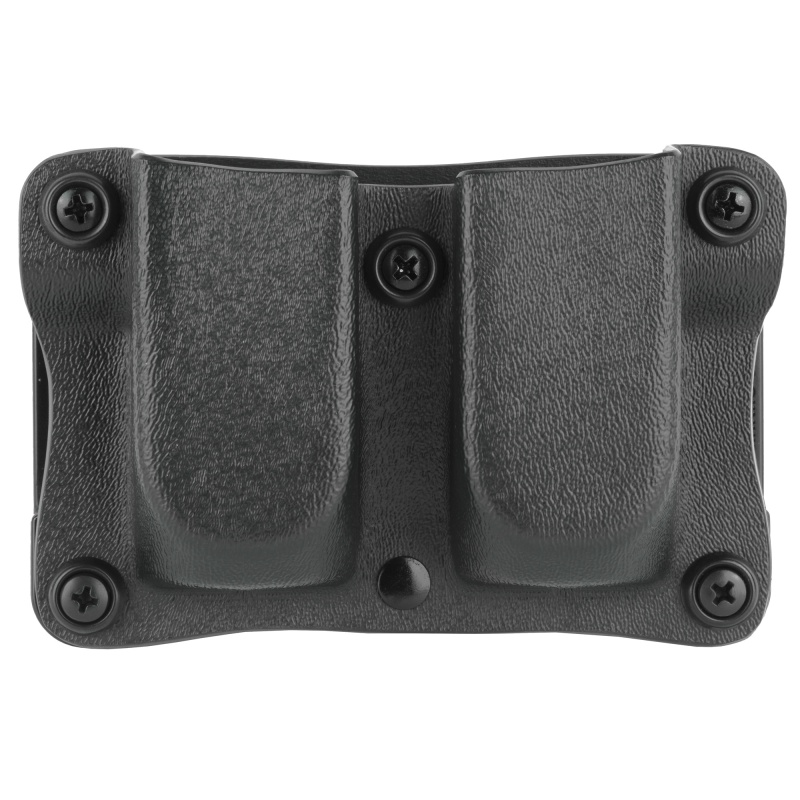 Desantis Gunhide, Quantico, Mag Pouch, Ambidextrous, Black, Dbl Stk 9Mm/40, Kydex