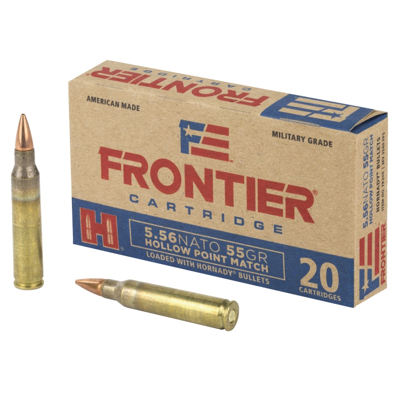 Frontier Cartridge, Lake City, 5.56 Nato, 55 Grain, Hollow Point Match, 20 Round Box