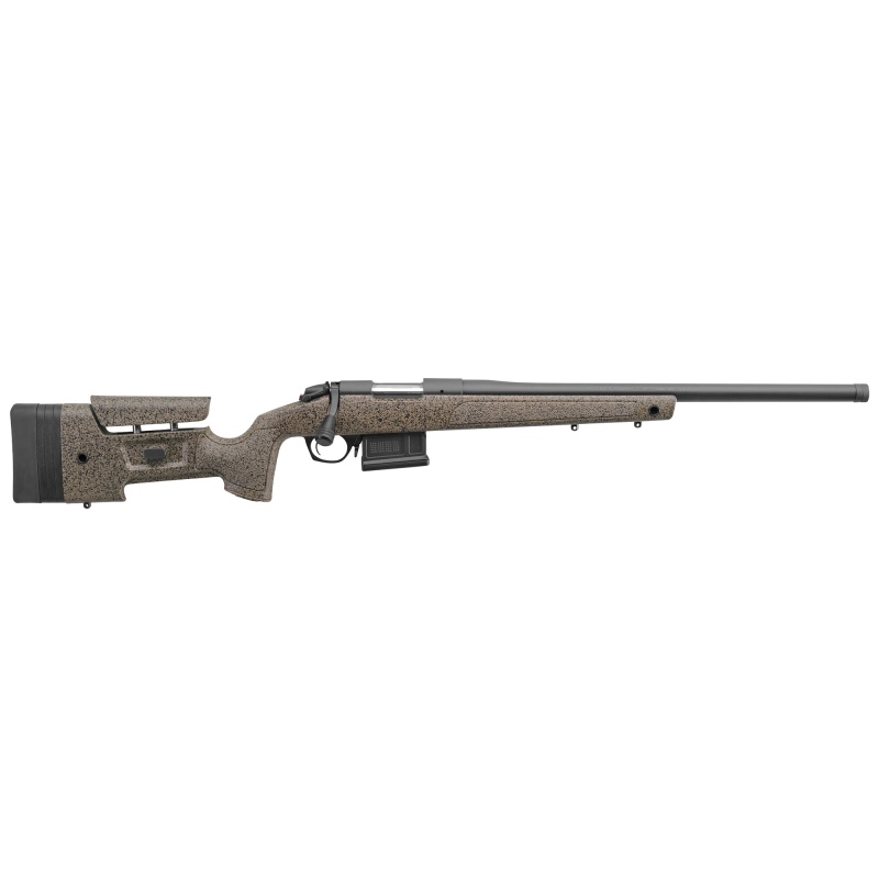 Bergara, B-14 Series Hmr Rifle, Bolt Action Rifle, 300 Prc, 26" Barrel, Threaded 5/8X24, Cerakote Finish, Black, Black/Tan Hmr Synthetic Stock With Cheek Riser And Lop Spacers, 3 Rounds, 1 Aics Style Detachable Magazine, Right Hand