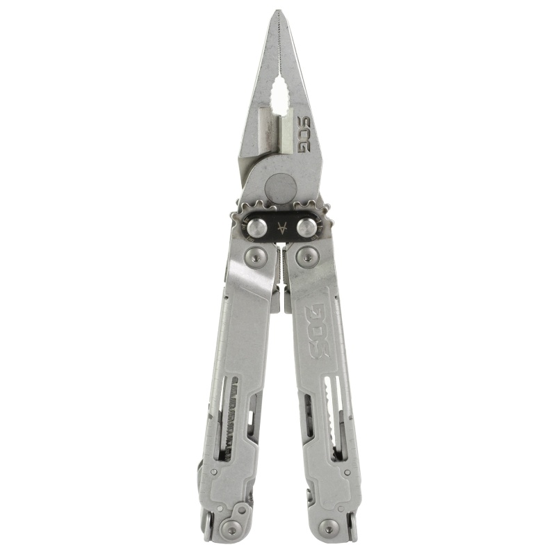 Sog Knives & Tools, Poweraccess, Deluxe, 21 Tool Multi-Tool, 40 Stainless Steel, Stone Wash Finish, Silver, Includes Nylon Sheath And 12 Piece Hex Bit Kit