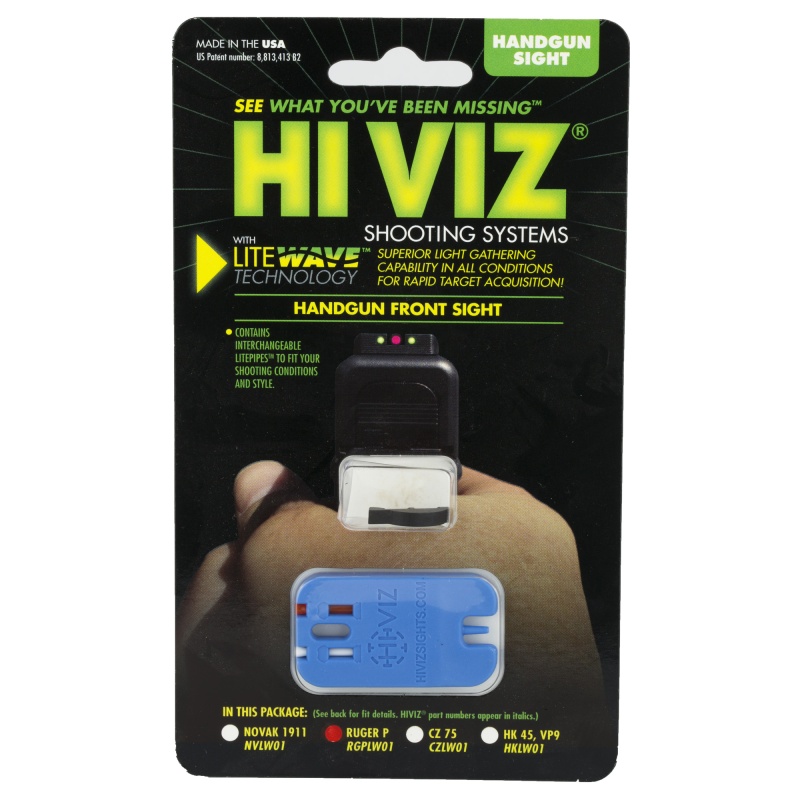Hi-Viz, Litewave Sight, Fits All Ruger P Series (Except P85), Red, Green And White, Front Sight