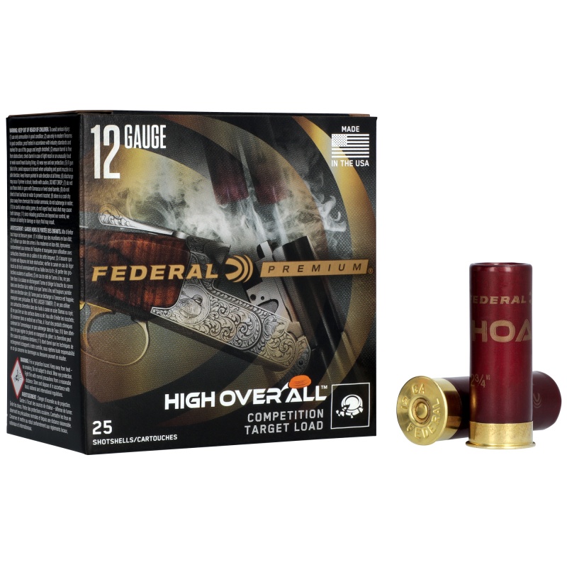Federal, Premium, High Over All, Competition Target Load, 12 Gauge 2.75", #8, 3 Dram, 1 Oz, Lead, 25 Round Box