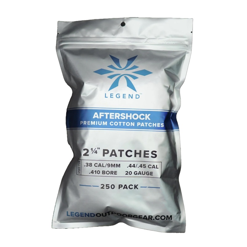 Legend Outdoor Gear, Aftershock, Cotton Patches, 2 1/4" Square, 250 Count, White