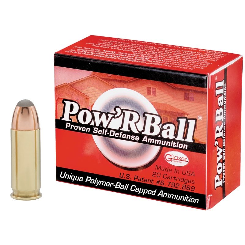 Corbon Ammo, Pow'rball, 38 Super Auto +P, 100 Grain, Polymer-Tipped, 20 Round Box