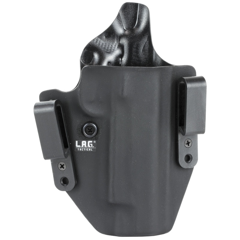 L.A.G. Tactical, Inc., Defender Series, Owb/Iwb Holster, Fits 1911 W/ Rail, 5" Barrel, Kydex, Right Hand, Black Finish