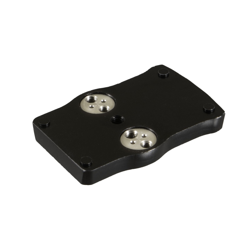 Truglo, Pistol Red Dot Adapter, Converts Rmr Footprint To 4-Post Mounting System Truglo Trutec Micro (Tg8100b, Tg8100bm, Tg8100g)/Vortex/Eotech/Burris/Meopta, Nitride Finish, Black, Includes Mounting Hardware