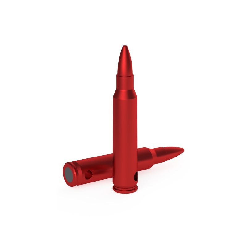Birchwood Casey, Duracap Training Rounds, 223/5.56 Nato, Aluminum Construction, Anodized Finish, Red, 6 Pack