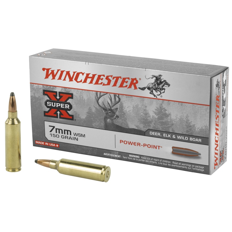 Winchester Ammunition, Super-X, 7Mm Wsm, 150 Grain, Power Point, 20 Round Box