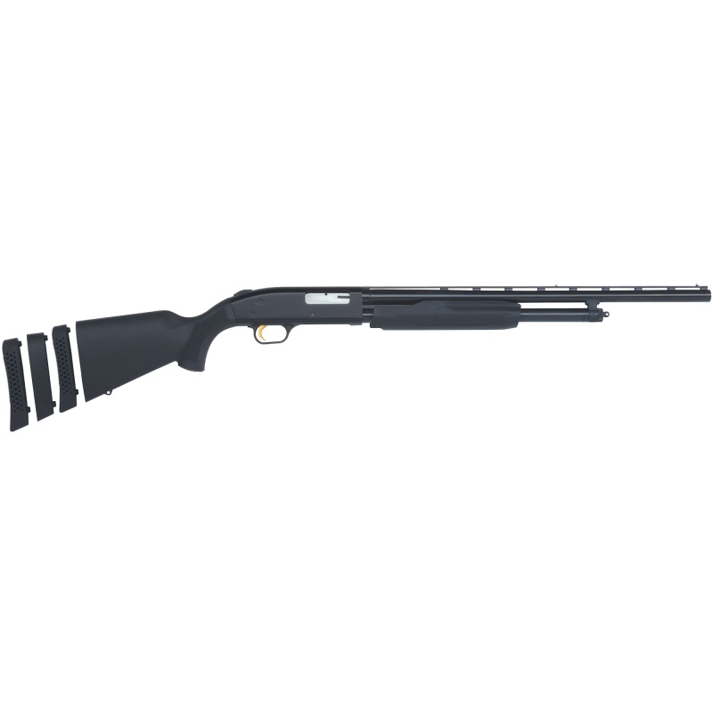 Mossberg, 500, Super Bantam Compact, Pump Action, 20 Gauge, 3" Chamber, 22" Vent Rib Barrel, Accuset, Blue Finish, Synthetic Stock, Adjustable Bead Sight, 5 Rounds