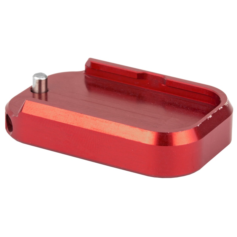 Taran Tactical Innovation, Base Pad For Glock +0, 9/40 Double Stack, Red Finish