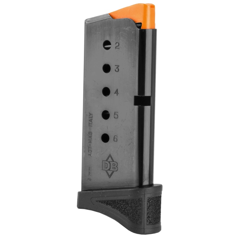 Diamondback Firearms, Magazine, 9Mm, 6 Rounds, Fits Db9 Gen 4, With Finger Extension, Black