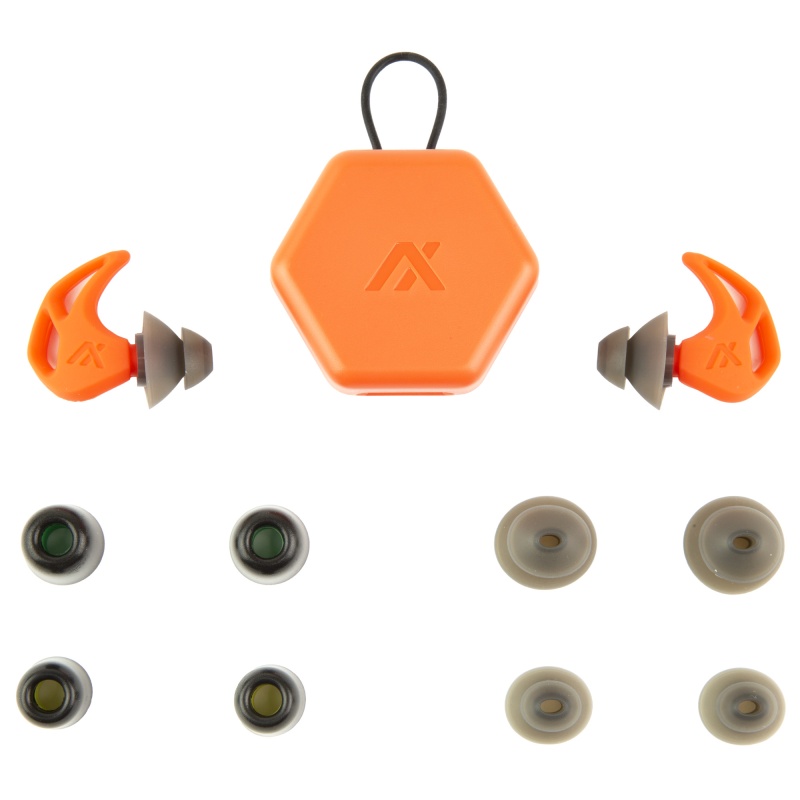 Axil, X20, Earplugs, Red, Includes (3) Silicon Tips, (2) Foam Tips And Pocket Carry Case