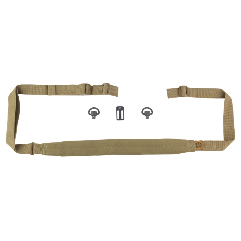 Gbrs Group, Second Best Sling Bundle, 40" Adjustable Front End, 20" Adjustable Back End, 16" Minimalist Neck Pad, Coyote Brown, Includes Black Triglide And D-Loop