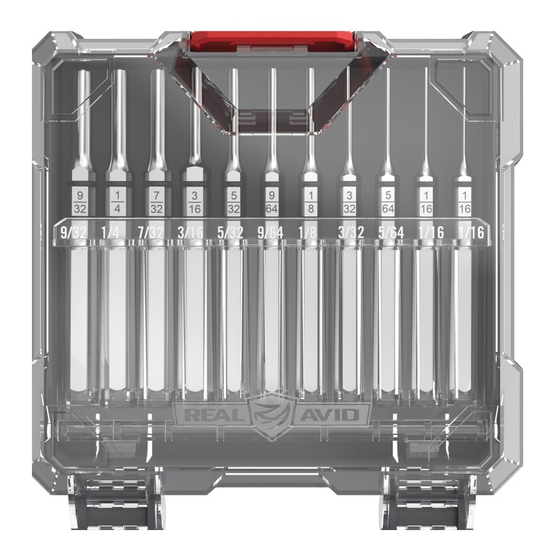 Real Avid, Accu-Punch, 11 Piece Roll Pin Punch Set, Includes Case