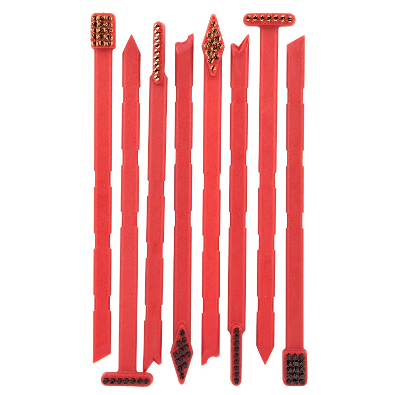 Real Avid, Smart Brushes, Brush Set, 8 Super Scrubber Gun Brushes W/Integrated Scrapers