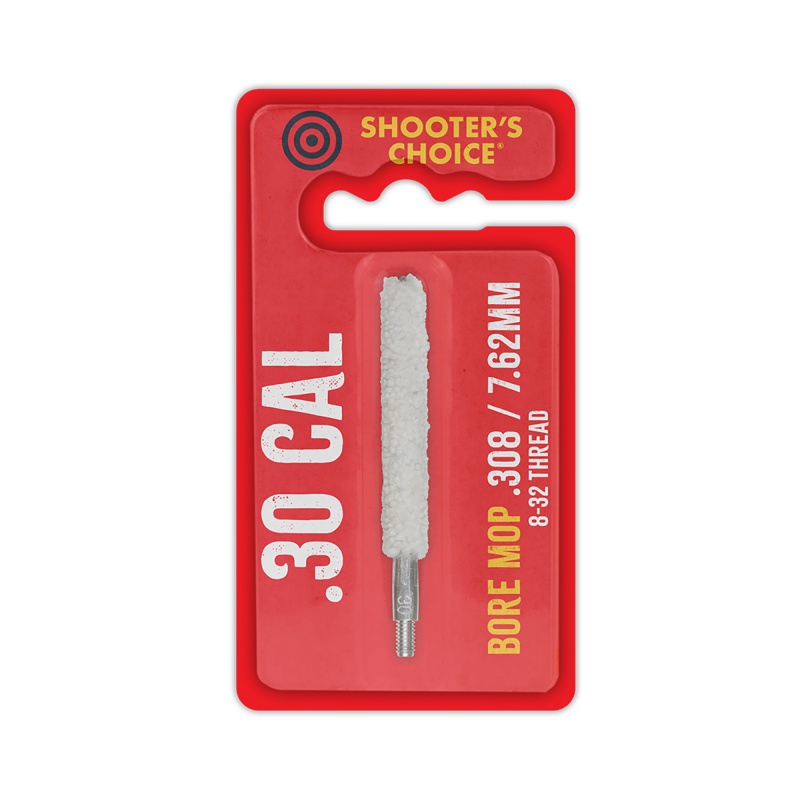 Shooter's Choice, Shooters Choice, Mop, 3", For .30 Cal, 8-32 Threads