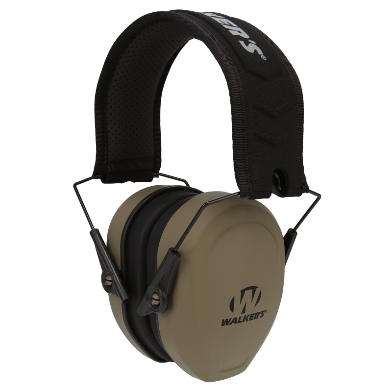 Walker's, Razor Compact, Passive Earmuff, Optimized For Smaller Head Sizes, Flat Dark Earth