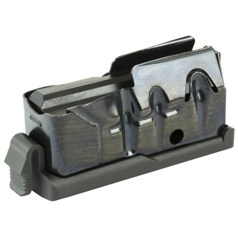 Savage Arms, Magazine, Integral Release, 243 Winchester, 7Mm-08 Rem/6.5 Creedmoor/260 Rem/ 308 Win/338 Federal, 4 Rounds, Fits Axis/Axis Ii, 110 Trail Hunter/Lite, 110 Apex Hunter Xp, 110 Hog Hunter & 110 Ultralite, Matte Blued Finish