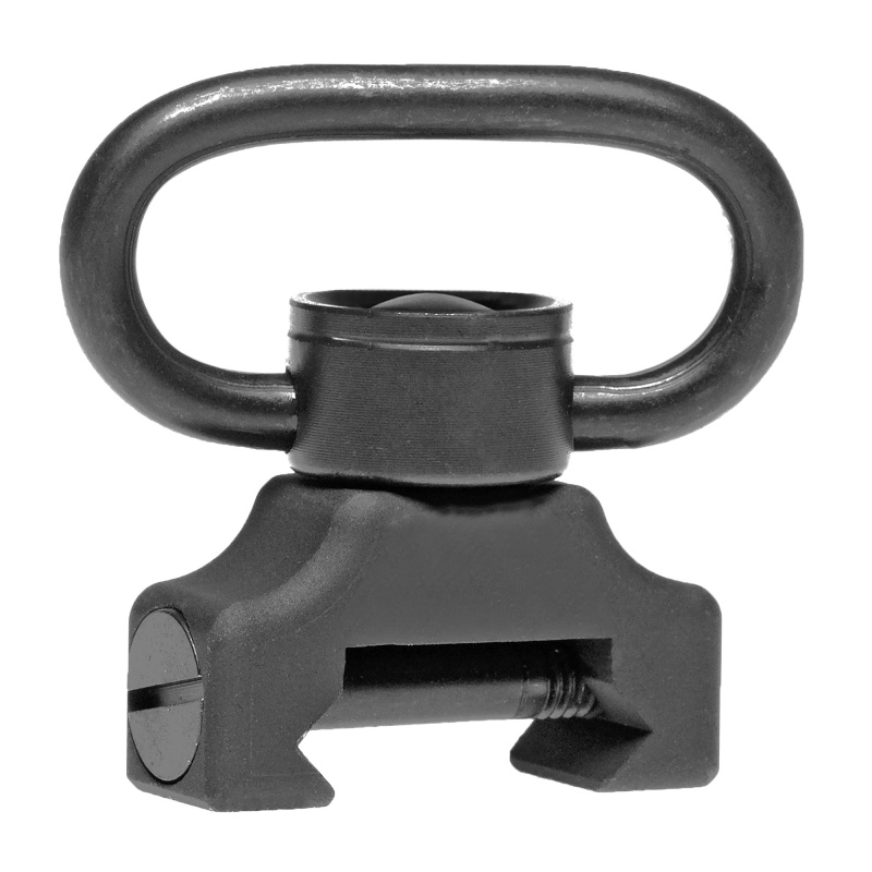 Troy Industries, Qd360, Qd Sling Mount With Swivel, 360 Degree Push Button, Black Finish, Fits Battlerail