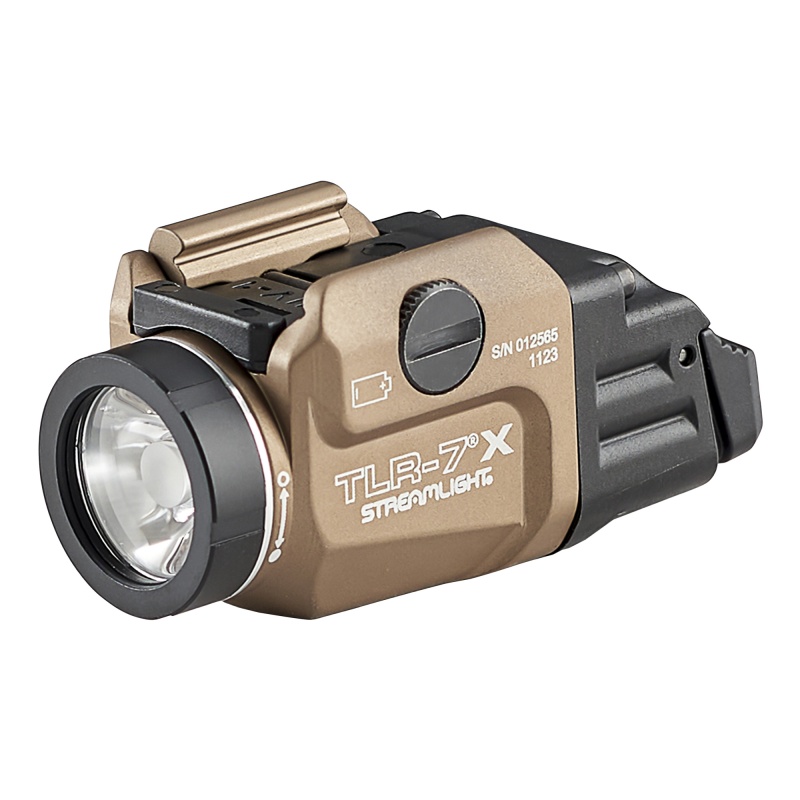 Streamlight, Tlr-7X, 500 Lumens, 1 Hour Runtime, Dual Fuel, Matte Finish, Flat Dark Earth, Includes High And Low Switch, (1) Sl-B9 Rechargeable Battery, Usb Charging Cable