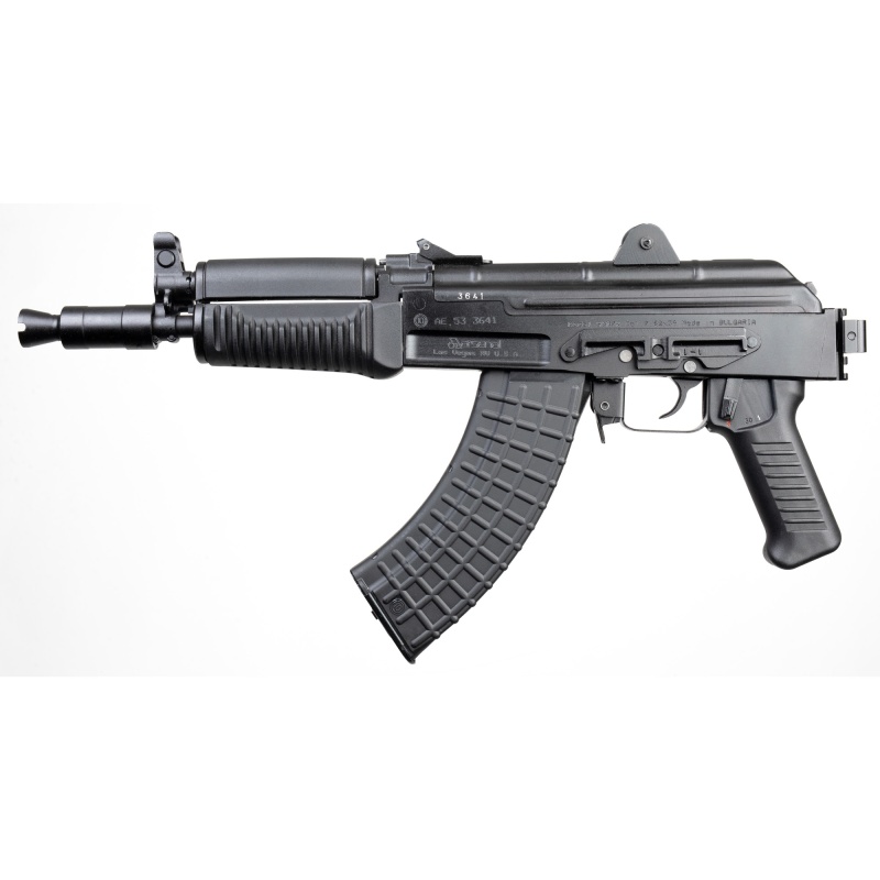 Arsenal, Inc., Arsenal Sam7k-44, Semi-Automatic, Ak Pistol, 7.62X39, 8.5" Hammer Forged Barrel, Matte Finish, Black, Milled Receiver, Polymer Furniture, Picatinny Rail, Ambidextrous Safety, Adjustable Sights, 5 Rounds, 1 Magazine