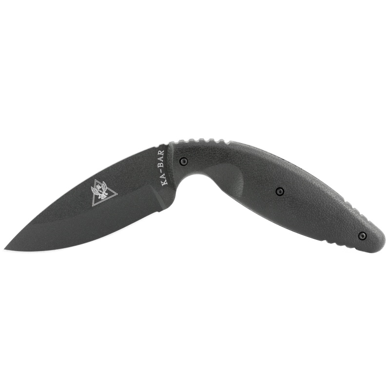 Ka-Bar Knives, Tdi Law Enforcement, Fixed Blade Knife, 3.688" Blade Length, 7.75" Overall Length, Drop Point, Aus 8A Steel, Matte Finish, Black, Zytel Handle, Plain Edge, Includes Nylon Sheath