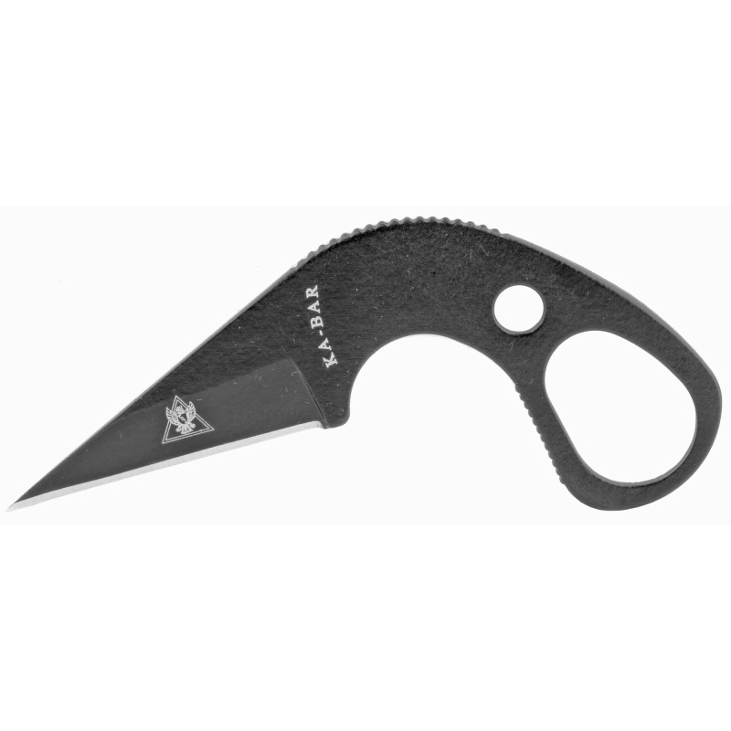 Ka-Bar Knives, Tdi Last Ditch Knife, Fixed Blade Knife, 1.625" Blade Length, 3.625" Overall Length, 9Cr18/Black Steel, Plain Edge, Includes Plastic Sheath