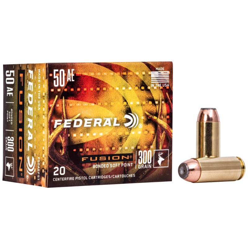 Federal, Fusion, 50 Action Express, 300 Grain, Soft Point, 20 Round Box