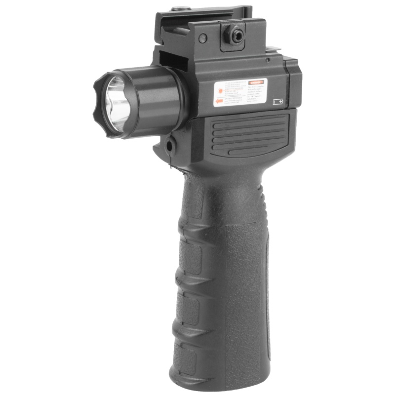 Ncstar, Flashlight & Laser Combo, Red Laser, Foregrip Fits Weaver/Picatinny Type Rails, Uses (2) Cr123a Batteries (Included), Black