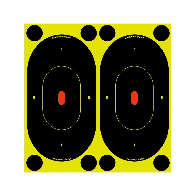 Birchwood Casey, Shoot-N-C Target, Oval Silhouette, 7", 12 Targets