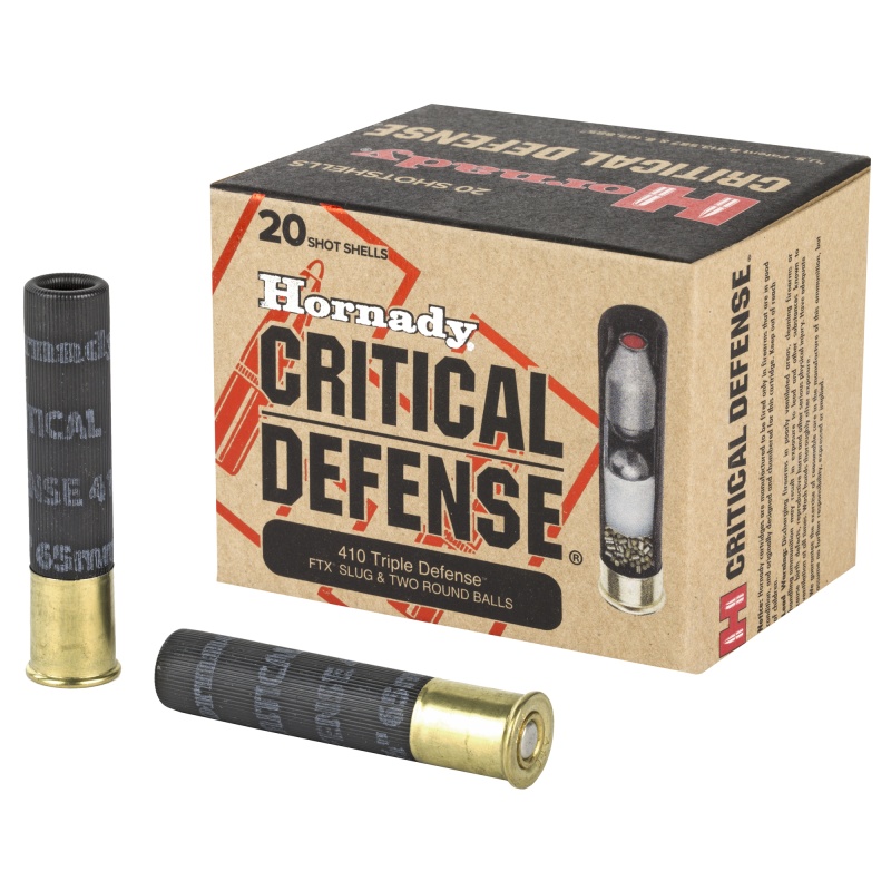 Hornady, Critical Defense, 410 Bore, 2.5", Defender, 20 Round Box