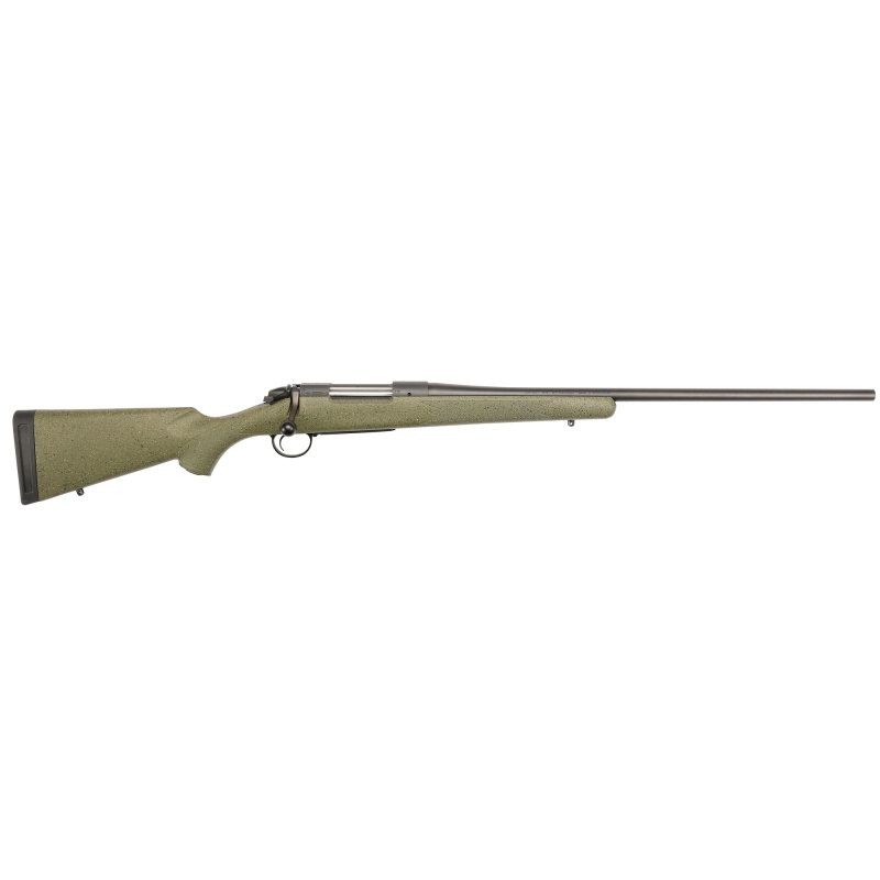 Bergara, B-14 Series Hunter Rifle, Bolt Action Rifle, 308 Winchester, 22" Barrel, Cerakote Finish, Black, Green With Black/Tan Dots Synthetic Stock, Hinged Floorplate, 4 Rounds, Right Hand