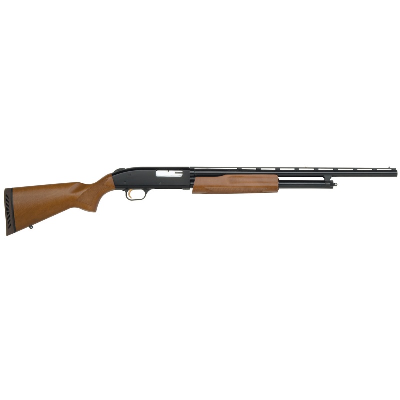 Mossberg, 500, Bantam Compact, Pump Action, 20 Gauge, 3" Chamber, 22" Vent Rib Barrel, Accuchoke, Blue Finish, Wood Stock, Bead Sight, 5 Rounds
