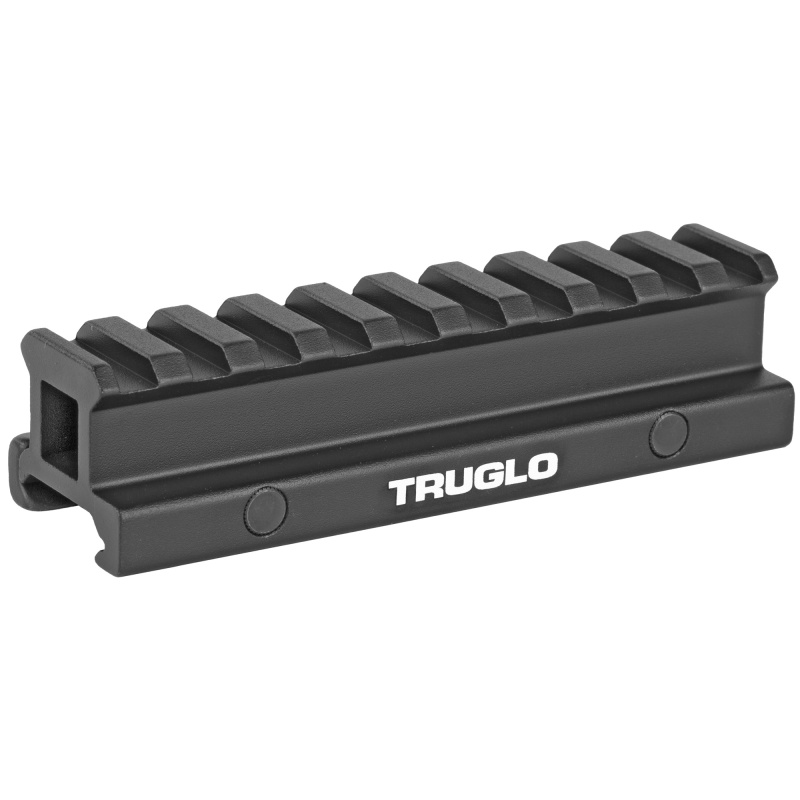 Truglo, Riser Mount Picatinny, Riser, Black, Picatinny Style Riser Mount, Raises Mounting Surface By 3/4"