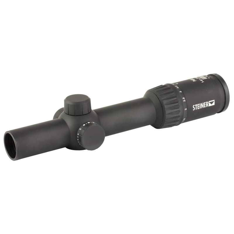 Steiner, P4xi, Rifle Scope, 1-4X, 24Mm Objective, 30Mm Tube Diameter, 1/4 Moa, Second Focal Plane, Matte Finish, Black