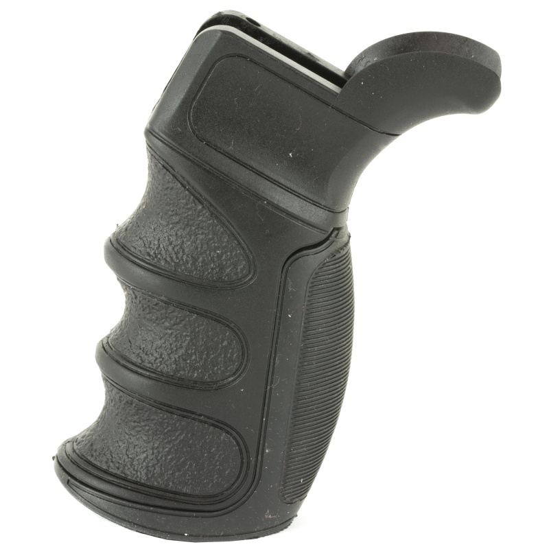 Ati Outdoors, Pistol Grip, Ar-15 X1 Recoil Reducing, Finger Grooves, Black