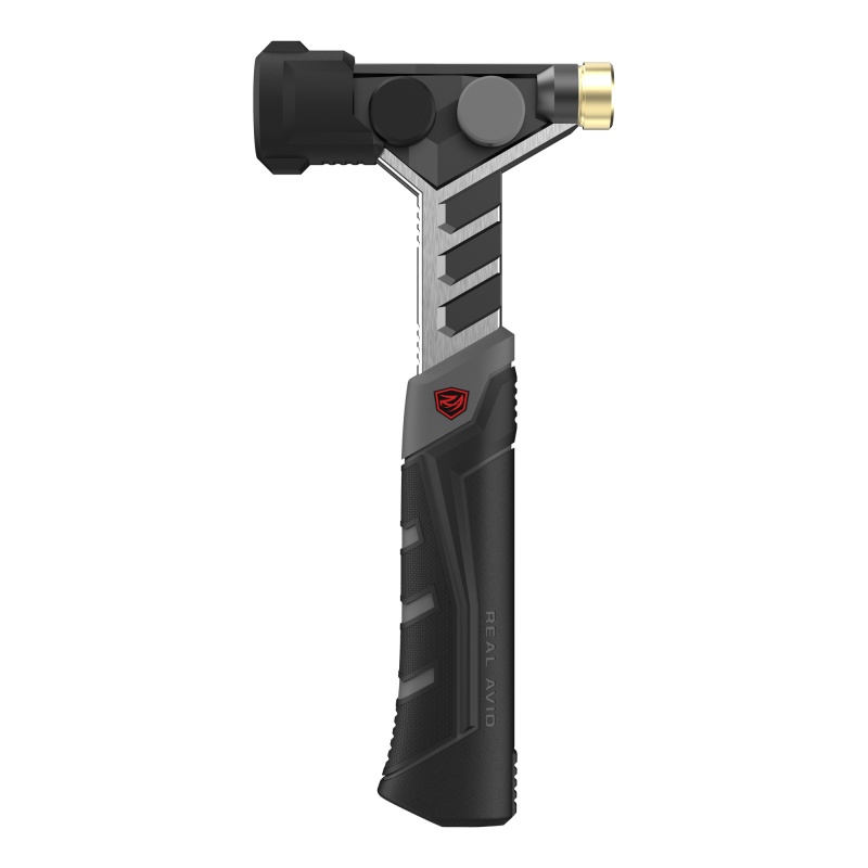 Real Avid, Armorer's Hammer, Rubber Grip, 4 Interchangeable Heads, Black And Gray