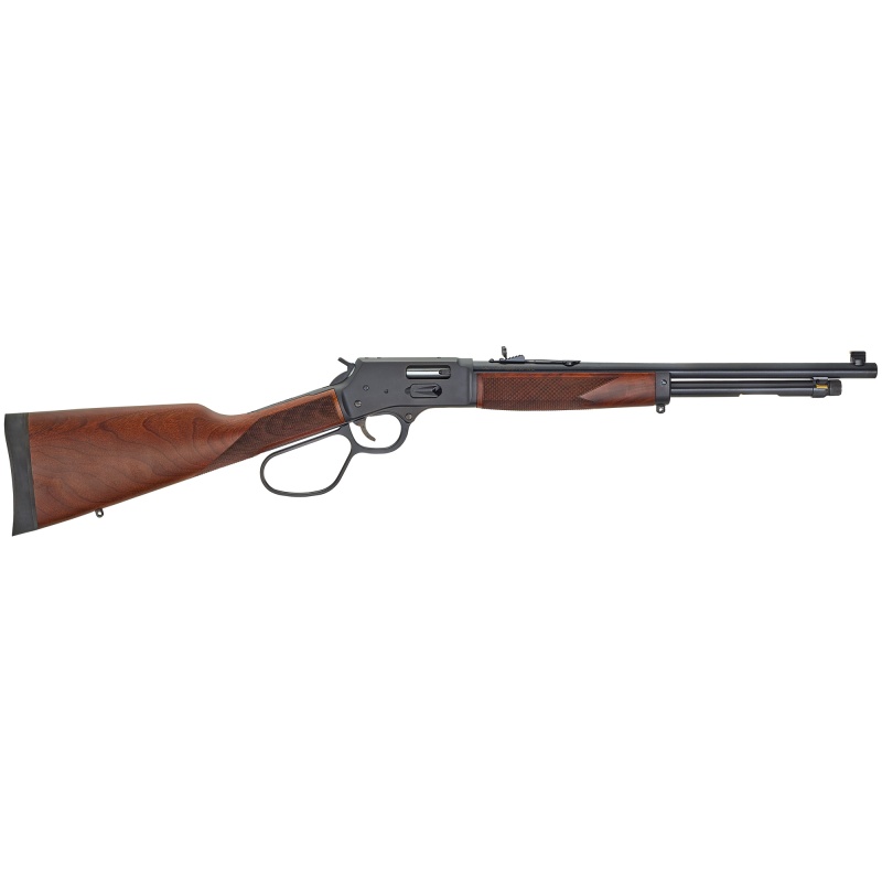 Henry Repeating Arms, Big Boy Steel, Lever Action, Side Gate, 44 Magnum, 16.5" Barrel, Blued Finish, Straight-Grip American Walnut Stock, Adjustable/Bead Sights, 10 Rounds