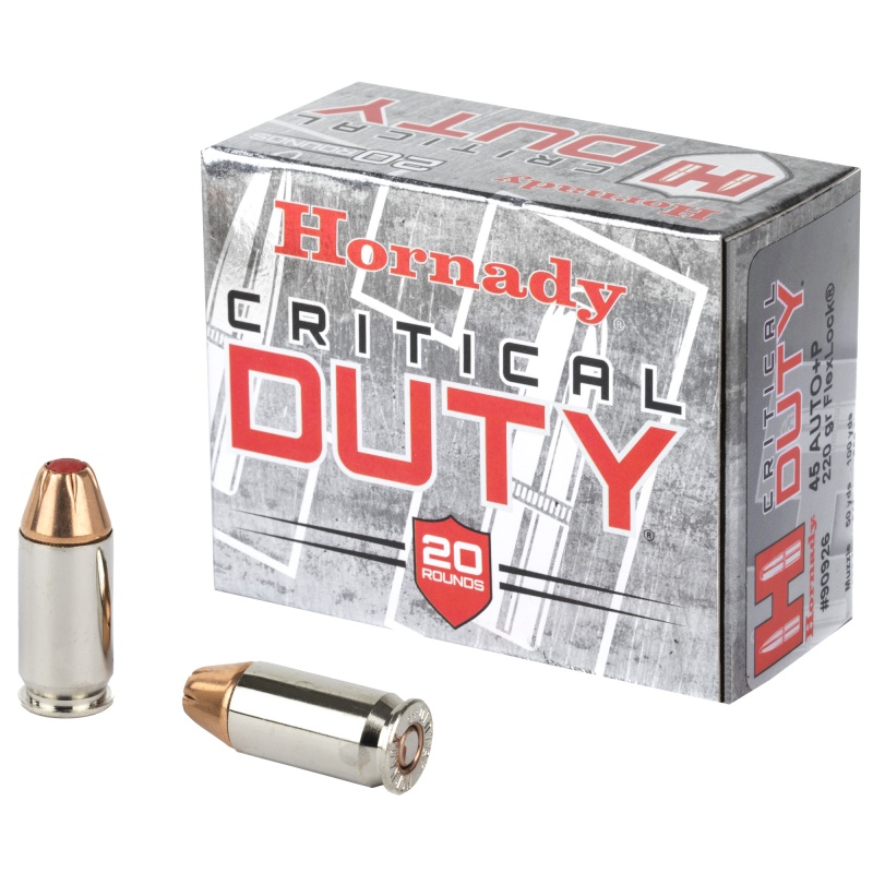 Hornady, Critical Duty, 45Acp +P, 220 Grain, Flexlock, 20 Round Box