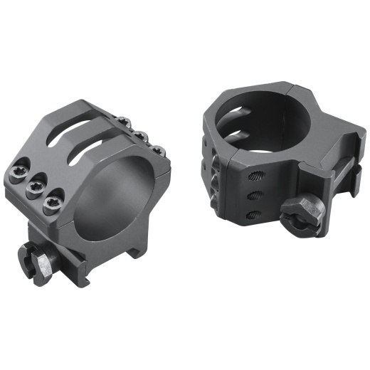 Weaver, 6 Hole Tactical, 30Mm Medium Rings, Fits Picatinny, Matte Finish, Black
