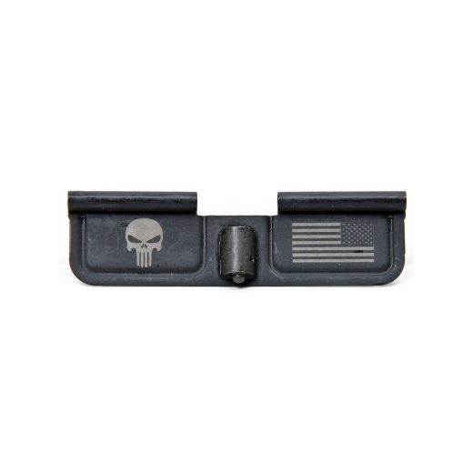 Spike's Tactical, Ejection Port Door, Punisher & Flag Engraving, Black Finish