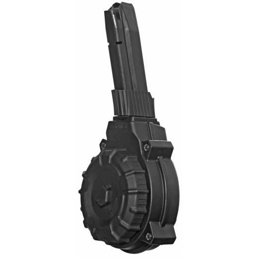 Promag Industries, Magazine, 9Mm, 50 Round Drum, Fits Taurus Pt 111, Polymer, Black