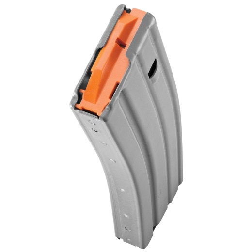 Duramag, Magazine, 223 Remington/556Nato, 30 Rounds, Fits Ar Rifles, Orange Anti-Tilt Agf Follower, Aluminum, Gray