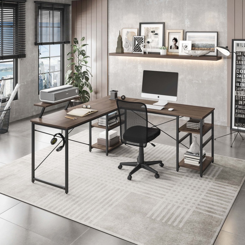 Techni Mobili Mesh Task Office Chair, Black