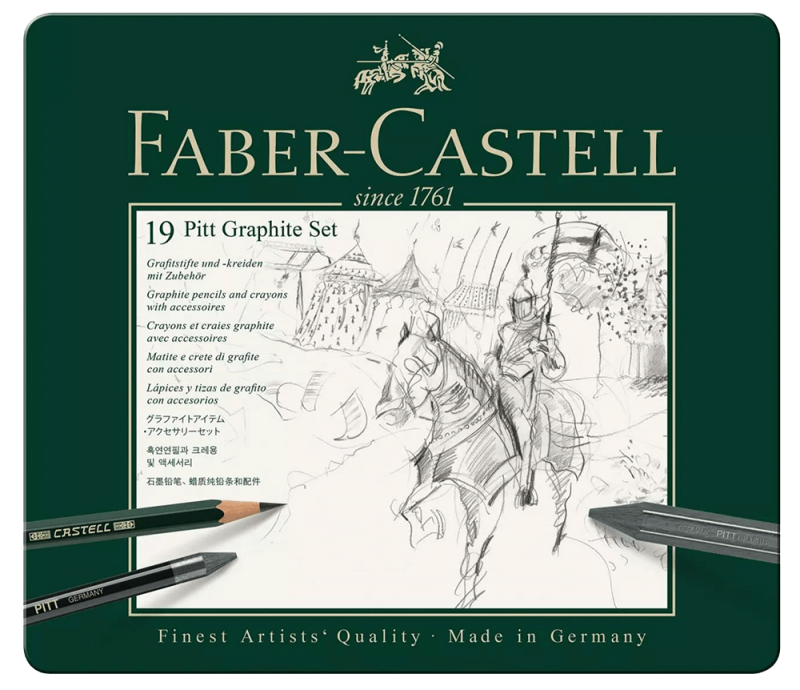 Faber-Castell Pitt Graphite Tin 19 Piece Set