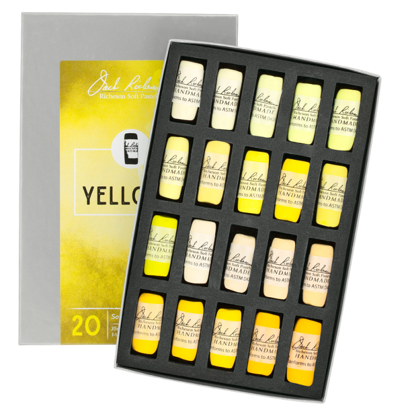 Richeson Soft Handrolled Pastels Set Of 20 - Color: Yellows