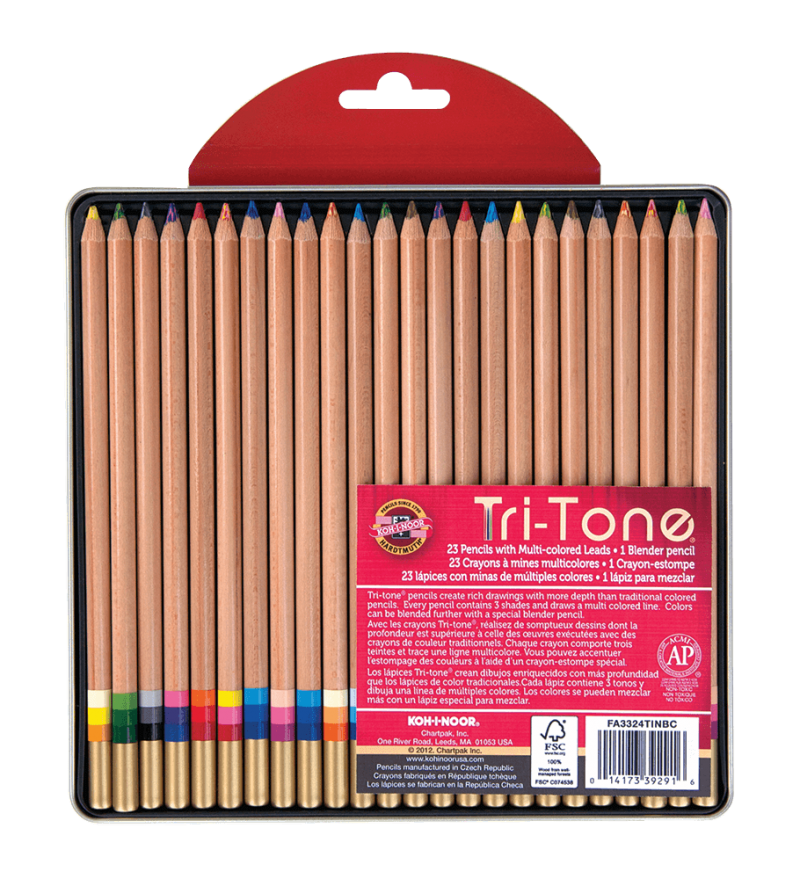 Koh-I-Noor Tri Tone Pencil Tin Set Of 24