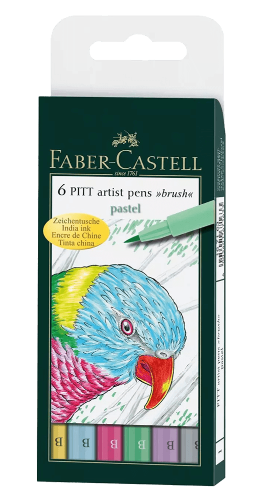 Faber-Castell Pitt Artist Pen Pastel Wallet Set Of 6